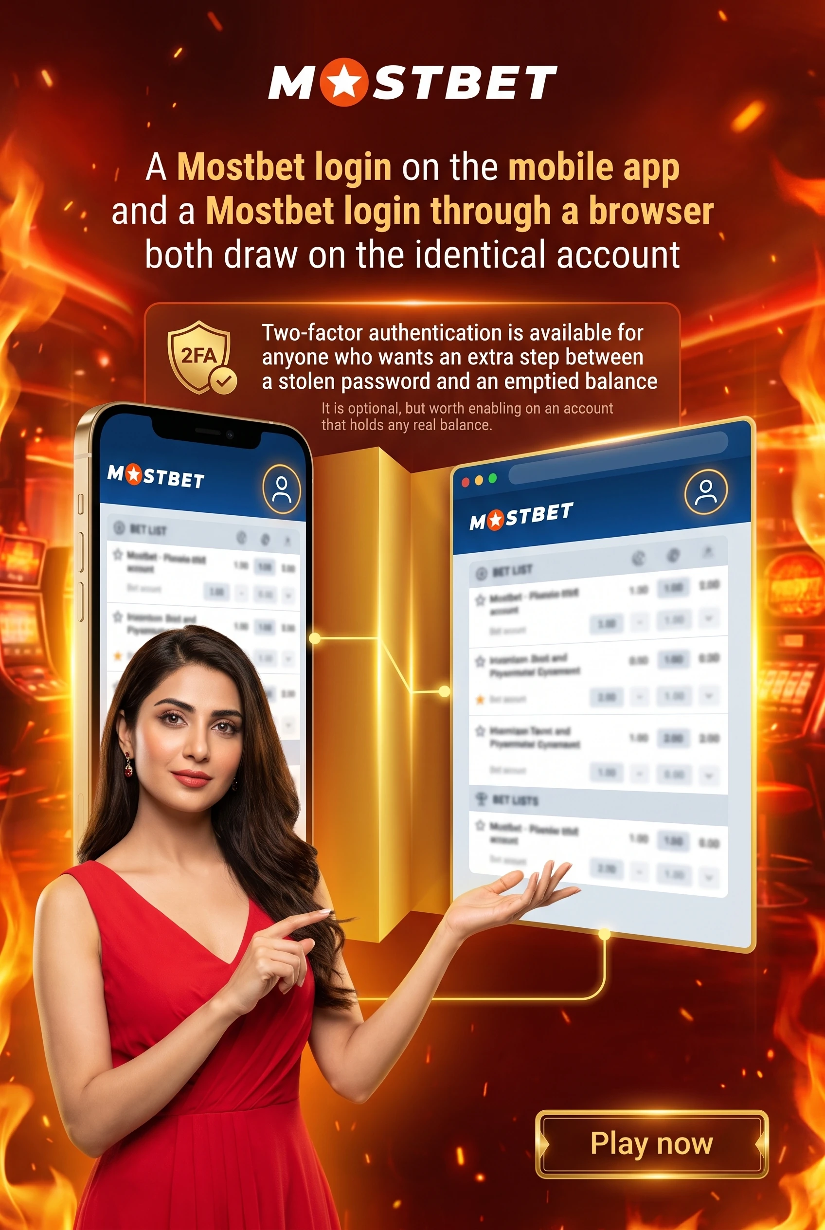 Logging into Mostbet on web and the mobile app