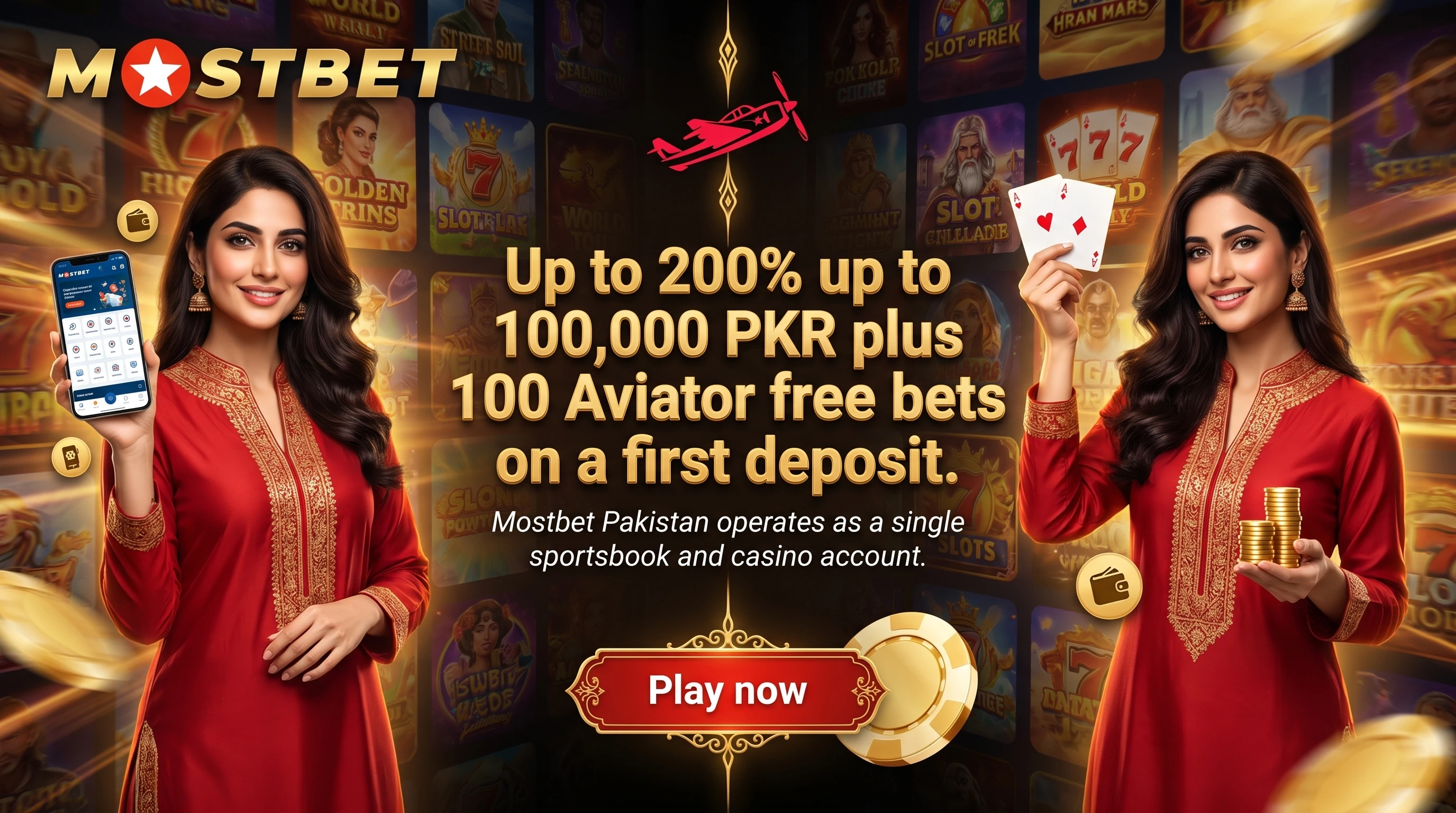 Mostbet Pakistan homepage and app preview for new players