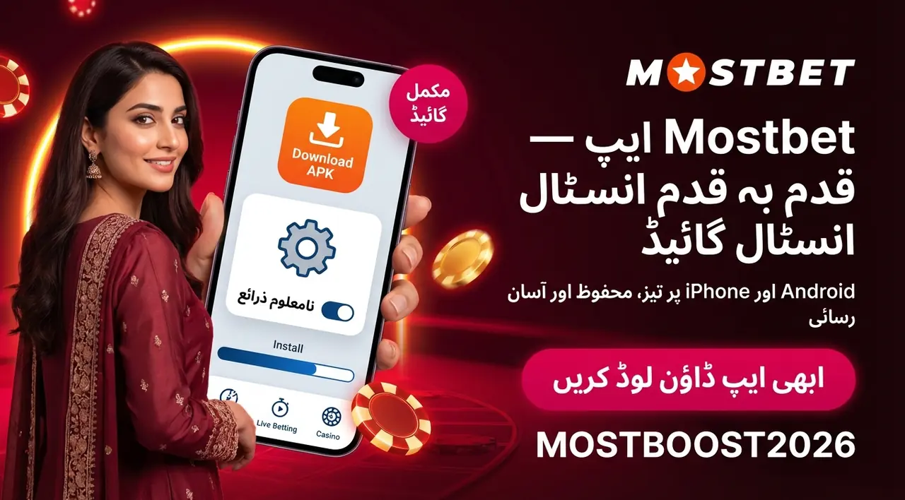 Mostbet موبائل ایپ: ڈاؤن لوڈ، انسٹال اور استعمال کی گائیڈ